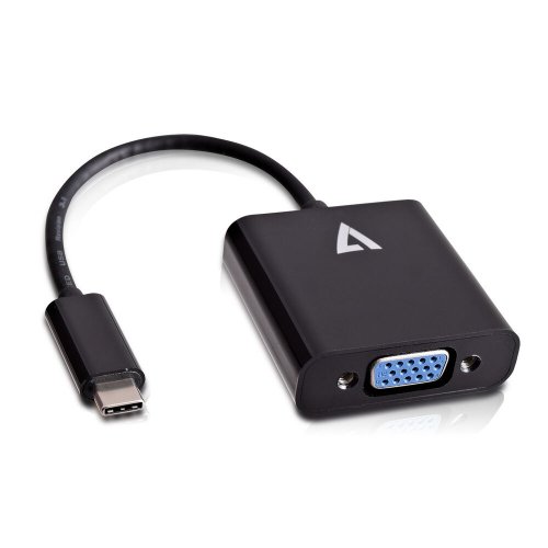 USB C till VGA Adapter V7 V7UCVGA-BLK-1E Svart