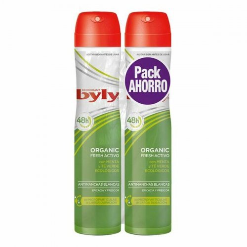 Deodorantspray Organic Extra Fresh Byly (2 uds)