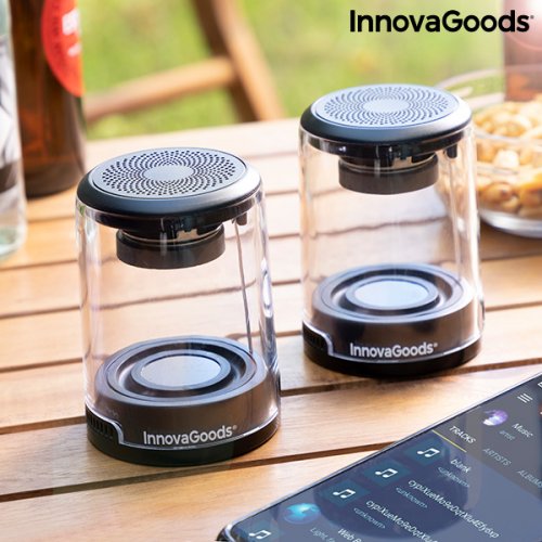 Uppladdningsbara, magnetiska och trådlösa högtalare Waveker InnovaGoods Förpackning med 2 masker