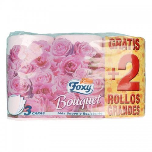 Toalettrulle Foxy Bouquet 3 lager (6 uds)